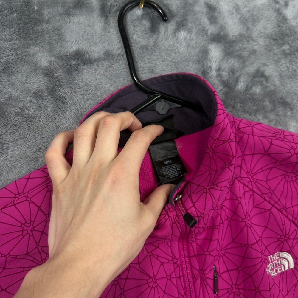 The North Face Apex Bionic Jacket Womens Medium Pink Geometric Print Softshell - Picture 6 of 7